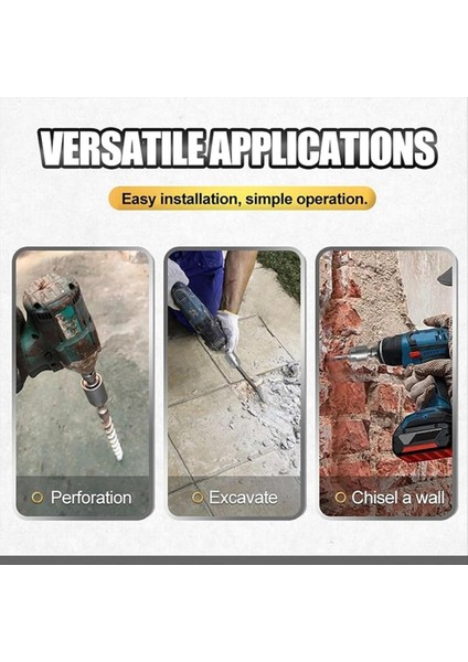 Elektrik Anahtarı Çekiç Adaptörüne 1/2 Dönüşüm Kafa Konnektörü Çubuk Yuvarlak Sap Elektrik Çekiç Matkap 1 Pcs (Yurt Dışından) fırsatları