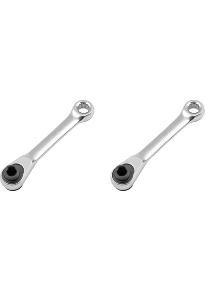 2x Mini 1/4 Çift Uçlu Hızlı Soket Cırcır Anahtarı Çubuk Tornavida Bit Araçları Cırcır Sap Anahtarı (Yurt Dışından)