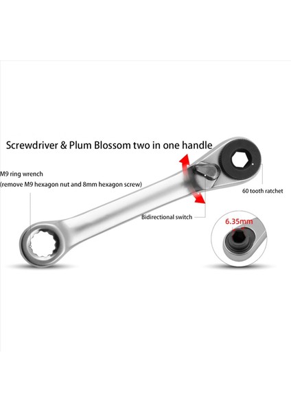 2x Mini 1/4 Çift Uçlu Hızlı Soket Cırcır Anahtarı Çubuk Tornavida Bit Araçları Cırcır Sap Anahtarı (Yurt Dışından) modelleri