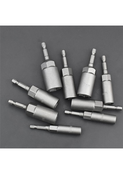 15PCS 80MM Uzunluk Derinleştirin Güç Somunu Sürücü Matkap Ucu 5 5-19MM Etki Soket Adaptörü Güç Elleri Için 6 35MM Hex (Yurt Dışından)
