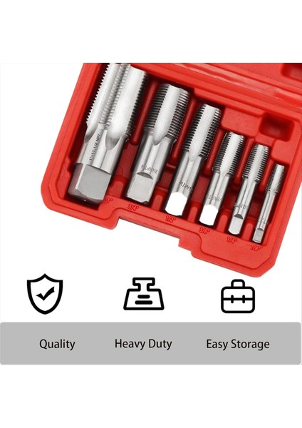 6 Parçalı Npt Boru Musluk Seti Tesisatçılar Için Depolama Çantası ile Hassas Karbon Çelik Konik Musluk Seti (Yurt Dışından) fırsatları