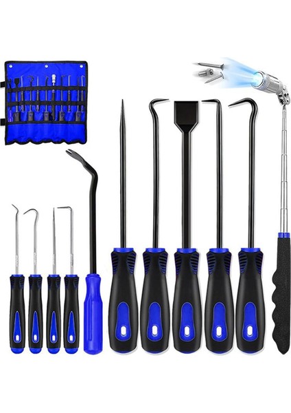 11 Pcs Otomotiv Kancası ve Seçme Aracı Seti Teleskoping Manyetik Pikap Conta Sıyırıcı Çıkartma Mekanik Otomatik Için Çember (Yurt Dışından)