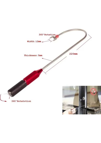 Çilingir Bypass Deadbolt Thumbturn Aracı Açmak ve Lysping Kapıları Araç Cam Kapı Kilitleri Acil Durum Kilit Açma (Yurt Dışından) modelleri