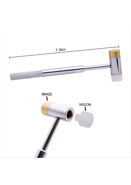 Profesyonel Rulo Pim Yumruk Seti ve Çekiç -Pirinç Çelik Plastik Yumruklar ve Değiştirilebilir Çekiç Kafası (Yurt Dışından) fırsatları