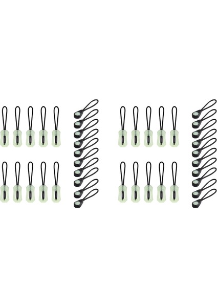 40 Pcs Kendinden Parlak Fermuar Çeker Fermuar Çektirme Kafası Karanlıkta Parıldayan Açık Hava Dağcılık Kampı Için Kayıp (Yurt Dışından)