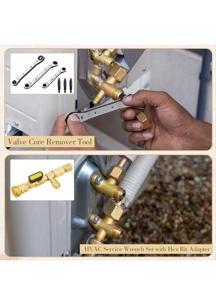 Soğutma Servisi Anahtar Seti 1/4 ve 5/16 Port Service Wrench3/8 1/4 5/16 3/16IN (Yurt Dışından) fırsatları