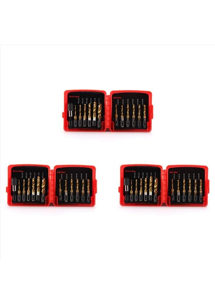 Titanyum Kombinasyon Matkap Bit Bit Seti 39PCS Sae ve Metrik Tap Bitler Kiti Vida Ipliği Delme Dokunma Çarpıştırma (Yurt Dışından)