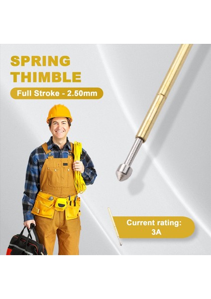 100PCS P75-E2 Yay Test Probu Pogo Pin 1 3mm Konik Kafa 1 0mm Lik (Yurt Dışından) fırsatları