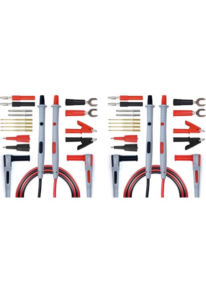 4x P1503B Multimetre Test Kuarları Kiti Timsah Klipsleri ile Dijital Multimetre Kurşunları Değiştirilebilir Multimetre Probları Ipuçları Set (Yurt Dışından)