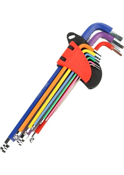 9pcs Hex Anahtar Seti L Anahtar Kiti Uzun Kol Hex Anahtar Seti 1 5mm Ila 10MM Altıgen Gösterme Bisiklet Onarımı Için El Aletleri (Yurt Dışından)