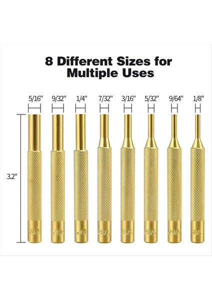 Depolama Torbası ile Rulo Pimi Yumruk Seti Smithing Punch Onarım Aletleri Tezgah Blok Pim Puması ve Hammer ile (Yurt Dışından) fırsatları