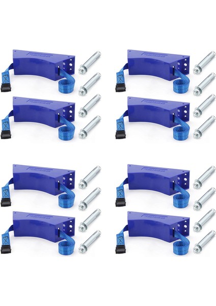8pcs Propan Tank Tutucu Silindir Duvarı Monte Braket Gaz Silindir Braketi Dayanıklı Abs Gaz Silindiri Vidalar Mavisi (Yurt Dışından)