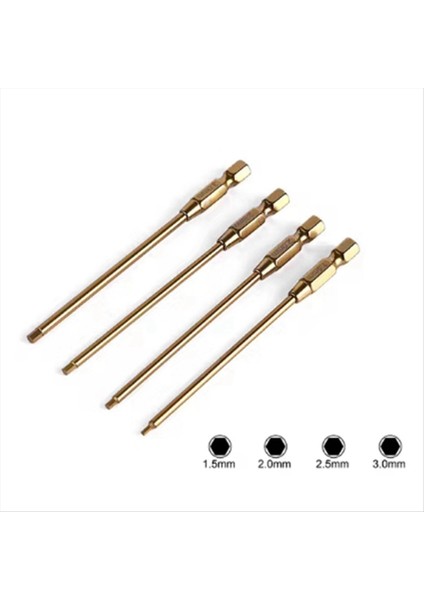 4 Paket Metal 1 5 2 0 2 5 3 0mm Hex Tornavida Seti Rc Modelleri (Yurt Dışından) modelleri