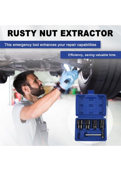 Lug Somun Çıkartma Aracı 6 Parçalı Kabalık Somun Çıkarıcı Seti 1/2 Inç Kilitleme Kabuğu Somun Çıkma Aracı (Yurt Dışından) fırsatları