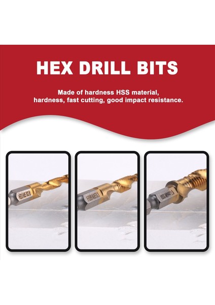 Titanyum Kombinasyon Matkap Bit Bit Seti 13PCS Sae ve Metrik Tap Bitler Kiti Vida Iplik Döşeme Dokunma Çarpıştırma (Yurt Dışından) fırsatları