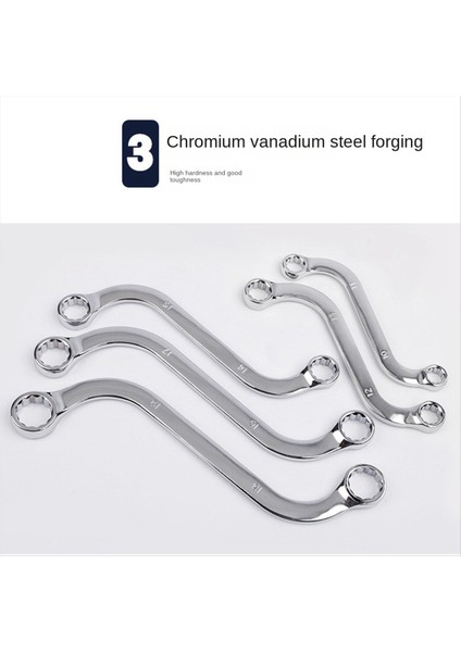 5pcs S-Tipi Anahtar Seti Çift Anahtar 12 Noktalı Anti-Rasta Halka Anahtarı Çift Kafa Kutusu Kombinasyonu Araba Onarım Aracı Için Set (Yurt Dışından) indirimleri