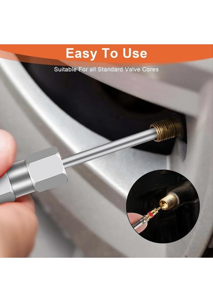 2pcs Valf Çekirdek Çıkarma Aracı Seti Tornavida Valf Kök Çekirdek Çıkarma Schrader Valf Çekirdekleri Için Lastik Valf Aracı (Yurt Dışından) indirimleri