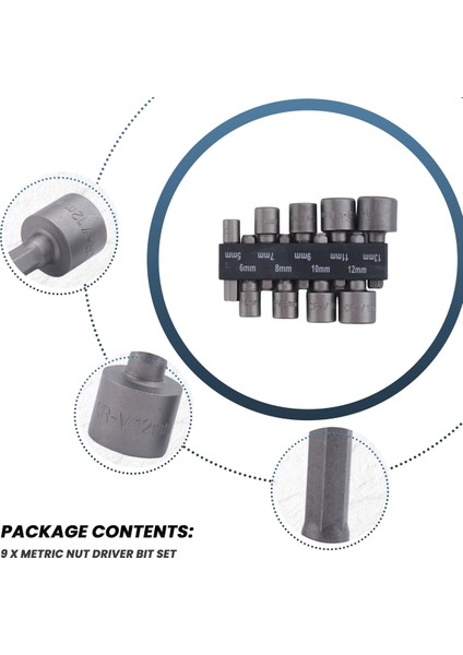 9pcs/set 5MM-13MM 1/4inch Dıy Hex Shank Socket Sleeve Nozullar Somun Sürücü Bit Set Matkap Bit Adaptörü Ahşap Işleme Güç Aleti (Yurt Dışından) fiyatları