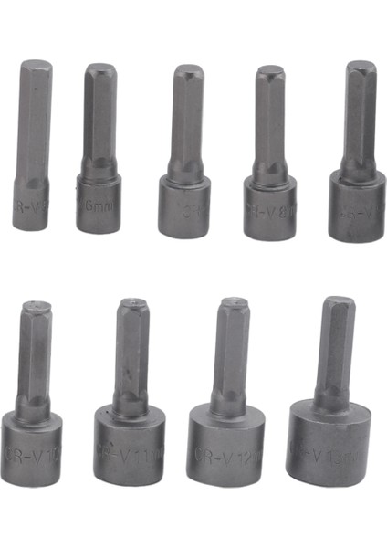 9pcs/set 5MM-13MM 1/4inch Dıy Hex Shank Socket Sleeve Nozullar Somun Sürücü Bit Set Matkap Bit Adaptörü Ahşap Işleme Güç Aleti (Yurt Dışından) modelleri