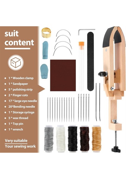 Deri Dikiş Midilli Katı Masa Masaüstü At Kelepçesi Çok Yönlü Dikişli Deri Ahşap Klip (Yurt Dışından) indirimleri