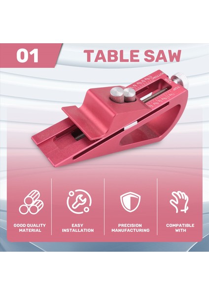 Ayarlanabilir Kurulum Bloğu Lik Göstergesi Yönlendirici ve Masa Testere Aksesuarları Için Alüminyum Hassas Ahşap Işleme Araçları (Yurt Dışından) fırsatları