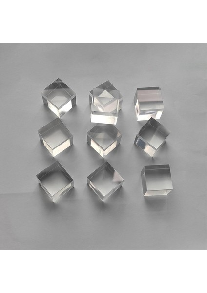 10 Adet 1 Inç x 1inch x 1 Inç Açık Akrilik Kare Kareler Bloklar - Tüm Yan Cilalı Plastik Kare Çubuk Peg (Yurt Dışından) fiyatları