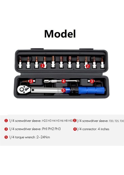 16 Parçalı Tork Anahtarı Seti Altıgen Iki Yönlü Ayarlanabilir 1/4 Inç Mandal Anahtarı Bakım Aracı (Yurt Dışından) fiyatları