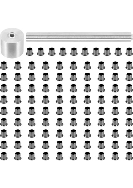1set ARAÇLAR+100 Pcs Rıvets Gümüş Pirinç Tırnaklarla Tırnak Montaj Araçları (Yurt Dışından)