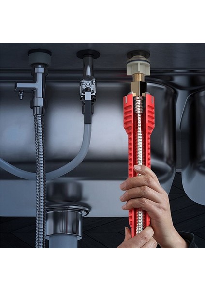 Birden Sekiz Çok Işlevli Sıhhi Musluk Soket Lavabo Anahtarı Isıtma Su Isıtıcı Vidası Sökme Donanım Aracı (Yurt Dışından) fırsatları