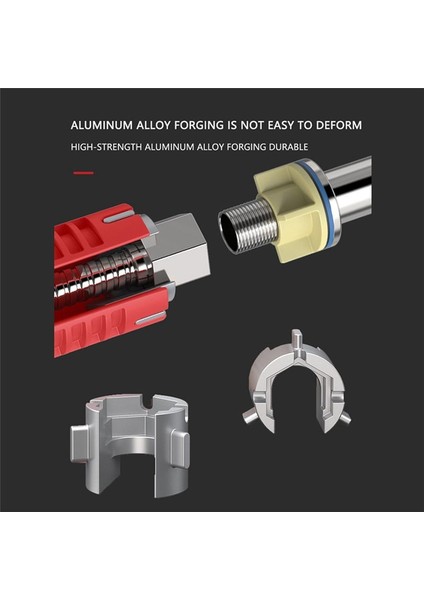 Birden Sekiz Çok Işlevli Sıhhi Musluk Soket Lavabo Anahtarı Isıtma Su Isıtıcı Vidası Sökme Donanım Aracı (Yurt Dışından) indirimleri