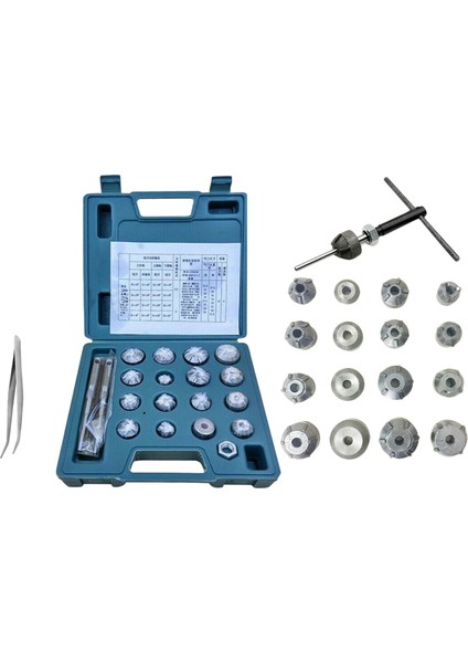 5 9 Inç Uzunluğunda Gümüş Ton Bükülmüş Kavisli Uç Cımbız ve Evrensel Valf Koltuk Raybası Motosiklet Onarım Kesici Valf Alet Seti (Yurt Dışından)