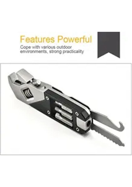 17-1 Arada Paslanmaz Çelik Ayarlanabilir Anahtar Katlanabilir Cep Çoklu Araç Çok Işlevli Anahtar Tornavida Bitleri Kiti (Yurt Dışından) fırsatları