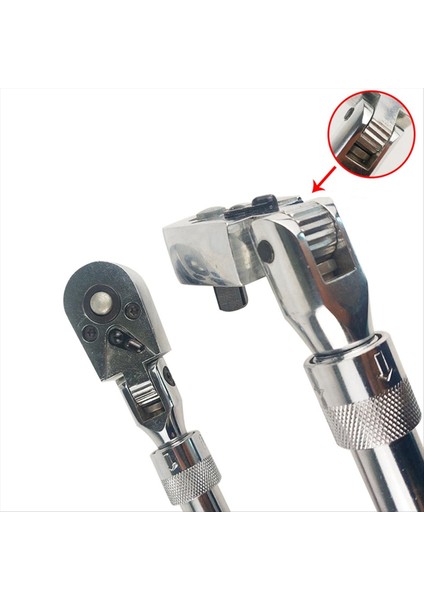 1/4 72 Dişli Karbon Çelik Geri Çekilebilir Cırcır Anahtarı Otomatik Hızlı Serbest Bırakma Anahtarı Çok Işlevli El Aleti (Yurt Dışından) modelleri