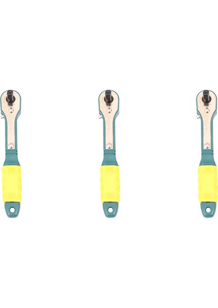 3x Mini 1/4 Kafa Tornavida Kutbu 6 35MM Iç Altıgen Cırcır Soket Anahtarı ile Çift Baş Ev Alet Aksesuar (Yurt Dışından)