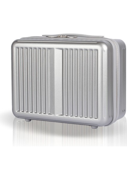 Glow Pc Policarbon Makyaj Çantası & El Valizi Silver