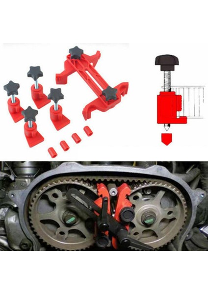 2x Evrensel Eksantrik Mili Çift Kamera Kilitleme Kilitleme Hizalama Zamanlama Kayış Dişli Alet Tutucu (Yurt Dışından) fırsatları