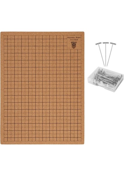 Pimli Makrame Kartı 12X16IN Taşınabilir Çift Yan Makrame Proje Proje Proje Kapılı (Yurt Dışından)