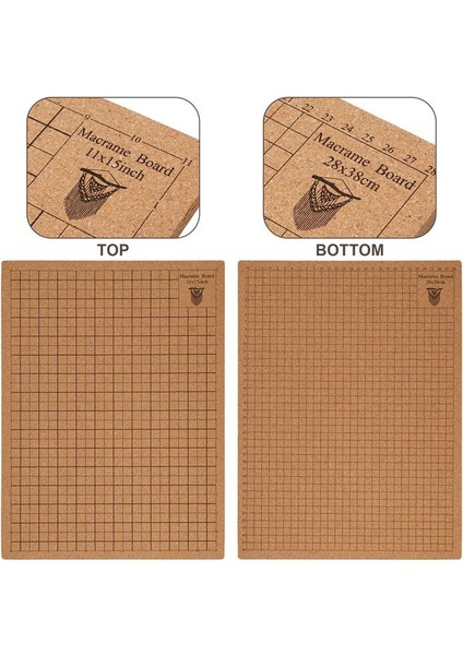 Pimli Makrame Kartı 12X16IN Taşınabilir Çift Yan Makrame Proje Proje Proje Kapılı (Yurt Dışından) fırsatları