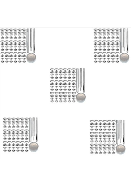 360PCS 15MM Paslanmaz Çelik Bağlantı Elemanı Snap Press Saplama Düğmesi Deniz Botu Tuval Için Yumruklama Seti Alet Kiti Gümüş (Yurt Dışından)