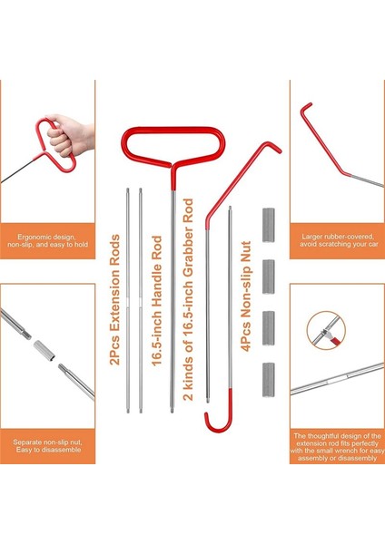 19 Adet Ev Bakım Araçları Uzun Mesafeli Kanca Aletleri Paslanmaz Çelik Kapı Açma Araçları (Yurt Dışından) indirimleri