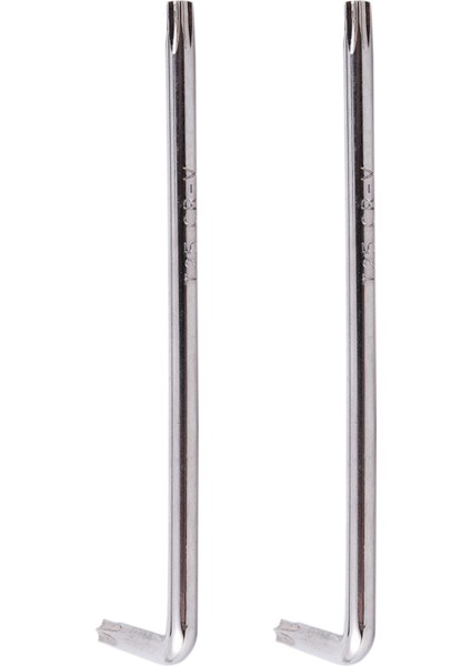 2x Uzun Kol Kurcalama Geçirmez Torx Yıldız Anahtar Anahtarı Gümüş T25 100MM (Yurt Dışından)
