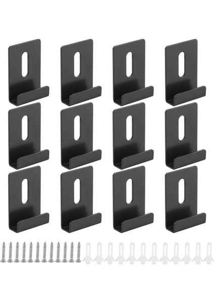 12 Adet Ayna Klipsleri Çerçevesiz Ayna Için Geniş Kanal Ayna Askısı Ağır Ayna Braketleri Asılı Tutucular Kiti (Yurt Dışından)
