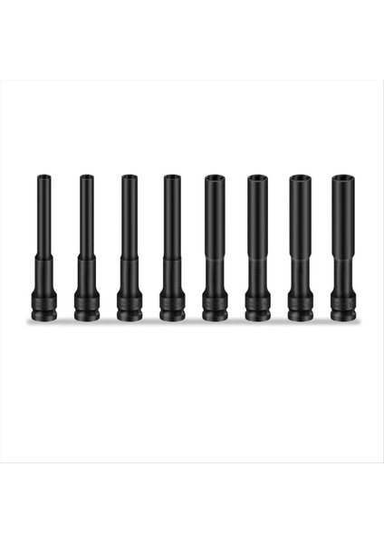 8pcs 1/2 Soketi Başlıca Darbe Anahtarı Hex Adaptör Somura Dönüştürücü 7MM-14MM Siyah (Yurt Dışından)