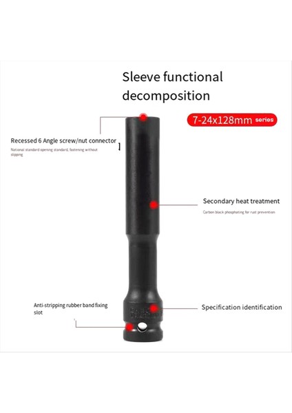 8pcs 1/2 Soketi Başlıca Darbe Anahtarı Hex Adaptör Somura Dönüştürücü 7MM-14MM Siyah (Yurt Dışından) fiyatları