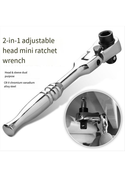 2&#39 Si Yuvarlak Tutucu Cırcır Anahtarı 1/4 Çift Uçlu 72 Diş Hızlı Anahtar Aleti Tornavida Soketi Biti (Yurt Dışından) fiyatları