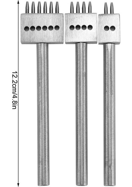 3pcs Deri Çatal Yumruk Alet Seti 2/4/6 Çatal Zanaat Dikiş Dikiş Dikiş Bağlama Deliği Yumruk Alet Deri Aletler (Yurt Dışından) modelleri