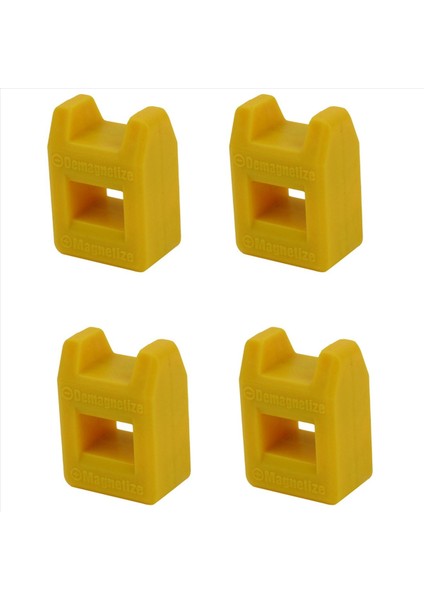 4x Tornavida Mıknatıslayıcı Deghaussing Demagnetizer Manyetik Pratik Pick Up Alet Rengi Sarı (Yurt Dışından)
