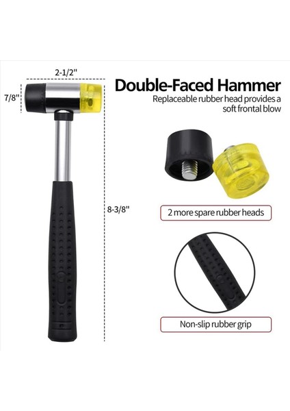 2 Set Rulo Pimi Depolama Çantası ile Set Smithing Punch Onarım Aletlerini Çıkarma Tezgah Pimi Pim Pimleri ve Çekiçle (Yurt Dışından) fiyatları