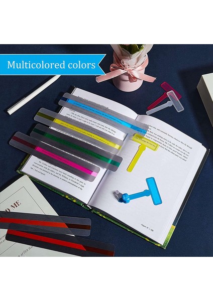 24 Adet Çocuklar Için Renkli Okuma Araçları Dehb Araçları Disleksi Araçlar Okuma Kılavuzu Şeritler Hız Okuma Aracı (Yurt Dışından) indirimleri