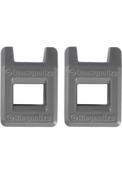 2x Tornavida Mıknatıslayıcı Deghaussing Demagnetizer Manyetik Pratik Pick Up Alet Rengi Gri (Yurt Dışından)
